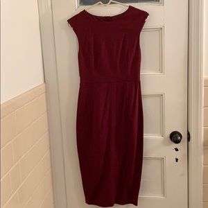Tea length plum dress from Express